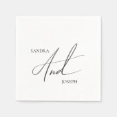 Serviette En Papier Simple modern elegant black and white basic  (Devant)