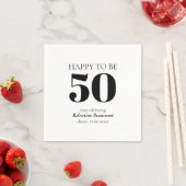 Serviette En Papier Simple Modern Surprise 50th Birthday Party (En situation)