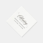 Serviette En Papier Simple moderne élégant script funéraire Memorial (Coin)