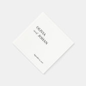 Serviette En Papier Simple, moderne et minimaliste | MARIAGE (Coin)