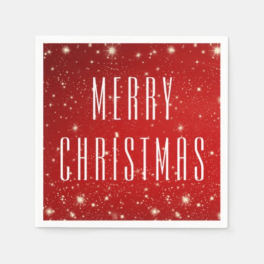 Serviette En Papier Simple Moderne JAUNE NOËL Rouge Blanc (Devant)