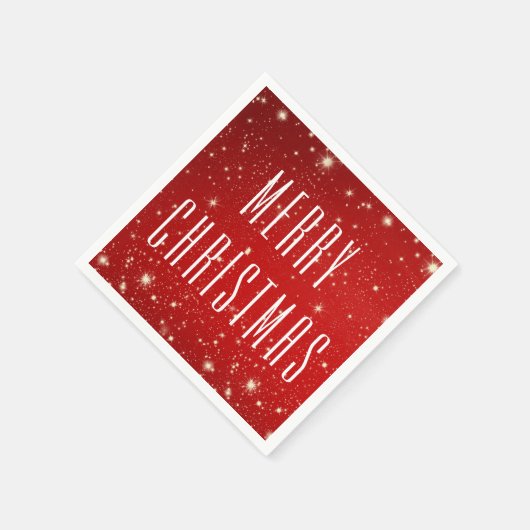 Serviette En Papier Simple Moderne JAUNE NOËL Rouge Blanc (Coin)