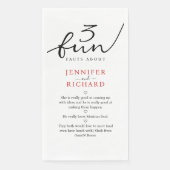 Serviette En Papier Simple Moderne Mariage Et Groom Fun Faits (Devant)