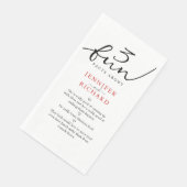 Serviette En Papier Simple Moderne Mariage Et Groom Fun Faits (Coin)