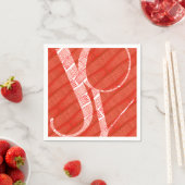 Serviette En Papier Simple moderne Motif rouge Noël Joie (En situation)