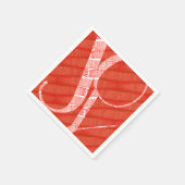 Serviette En Papier Simple moderne Motif rouge Noël Joie (Coin)