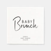 Serviette En Papier Simple moderne Neutral Bébé Brunch Napkins (Devant)