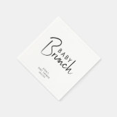 Serviette En Papier Simple moderne Neutral Bébé Brunch Napkins (Coin)