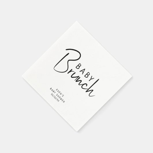 Serviette En Papier Simple moderne Neutral Bébé Brunch Napkins (Coin)