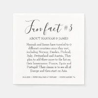 Simple moderne Noir & Blanc Fun Fact 3 Mariage