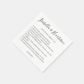 Serviette En Papier Simple moderne Noir et Blanc Fun Fun Fun Fun Fun M (Coin)