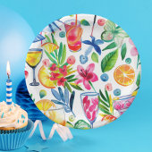 Serviette En Papier Simple Moderne Pastel Bleu clair Joyeux Anniversai