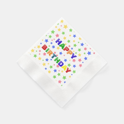 Serviette En Papier Simple moderne Pastel Star fête d'anniversaire col (Coin)