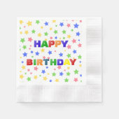 Serviette En Papier Simple moderne Pastel Star fête d'anniversaire col (Devant)