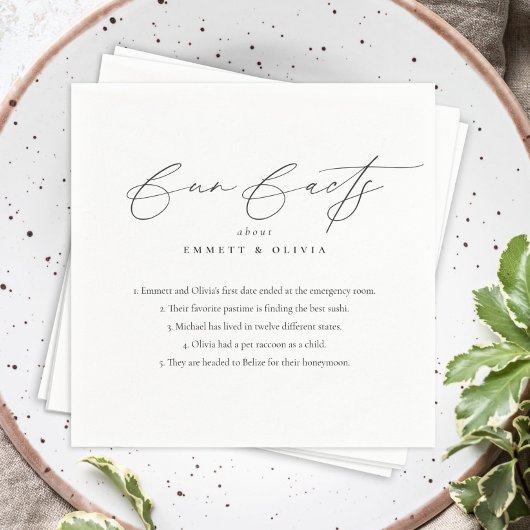 Serviette En Papier Simple Moderne Script Calligraphie Fun Fun Fun Fun