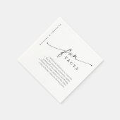 Serviette En Papier Simple moderne Script Fun Fun Fun Faits Mariage (Coin)