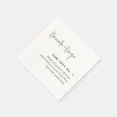 Serviette En Papier Simple moderne Script Fun Fun Fun Faits Mariage (Coin)