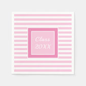 Serviette En Papier Simple moderne Script Pink Graduate Party (Devant)