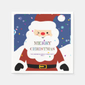 Serviette En Papier Simple moderne Whimsical mignon Père Noël Christma (Devant)