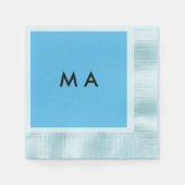 Serviette En Papier Simple monogramme ajouter votre nom lettre man min (Devant)