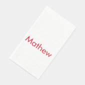 Serviette En Papier simple monogramme de lettre initiale ajoutez votre (Coin)