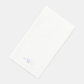 Serviette En Papier Simple Monogramme de Mariage Fleur de Lavande  (Coin)