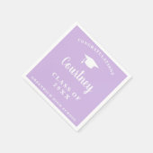 Serviette En Papier Simple Mortier Board Modernité Graduation (Coin)