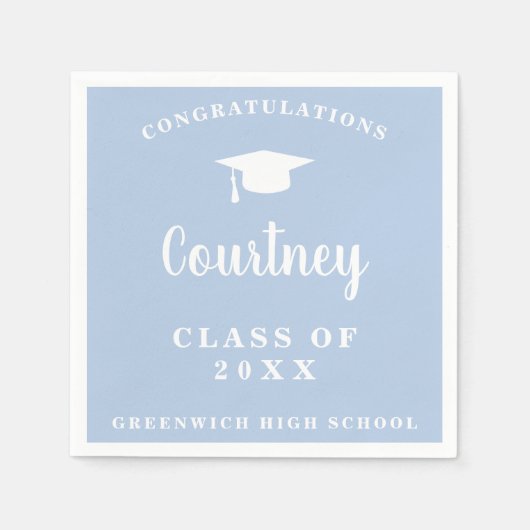 Serviette En Papier Simple Mortier Board Modernité Graduation (Devant)