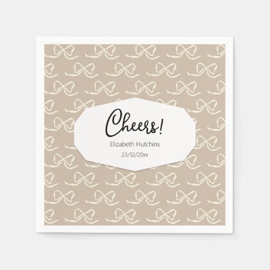 Serviette En Papier Simple motif de nœud moderne (Devant)