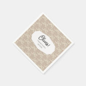 Serviette En Papier Simple motif de nœud moderne (Coin)