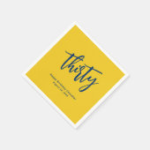 Serviette En Papier Simple Mustard Jaune 30e fête d'anniversaire (Coin)