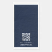 Serviette En Papier Simple Navy Custom QR Code Entreprise Promotionnel (Devant)