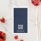Serviette En Papier Simple Navy Custom QR Code Entreprise Promotionnel (En situation)