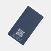 Serviette En Papier Simple Navy Custom QR Code Entreprise Promotionnel (Coin)