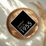 Serviette En Papier Simple né en 1955 Black 70th Birthday Party<br><div class="desc">Simple Né en 1955 Black Text 70th Birthday Party. Une élégance simple. Personnalisez facilement le texte selon vos besoins.</div>