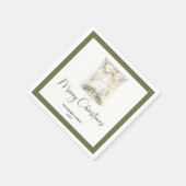 Serviette En Papier Simple Neutral Christmas Tree Family Name Napkins (Coin)