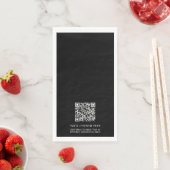 Serviette En Papier Simple noir personnalisé QR Code professionnel (En situation)