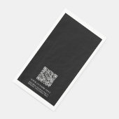 Serviette En Papier Simple noir personnalisé QR Code professionnel (Coin)