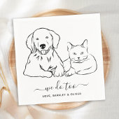 Serviette En Papier Simple Nous faisons trop Customisé Chien Chat Mari