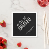 Serviette En Papier Simple nous sommes si engagés Fiançailles de bague (En situation)