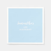Serviette En Papier Simple Pastel Blue (Devant)