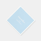 Serviette En Papier Simple Pastel Blue (Coin)
