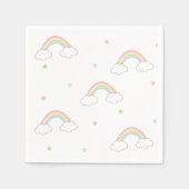 Serviette En Papier Simple Pastel Rainbow Cake (Devant)