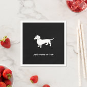 Serviette En Papier Simple personnalisable Dachshund (En situation)
