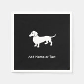 Serviette En Papier Simple personnalisable Dachshund (Devant)