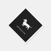 Serviette En Papier Simple personnalisable Dachshund (Coin)
