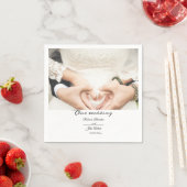 Serviette En Papier Simple personnalisation Script Photo Party (En situation)