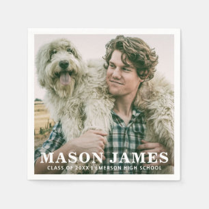 Serviette En Papier Simple Photo Moderne Graduation