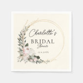 Serviette En Papier Simple, pivoine, eucalyptus, Fête des mariées (Devant)