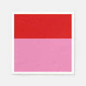 Serviette En Papier Simple Plain Red and Pink Party Celebration (Devant)